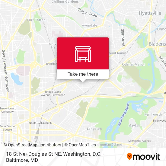 18 St Ne+Douglas St NE map