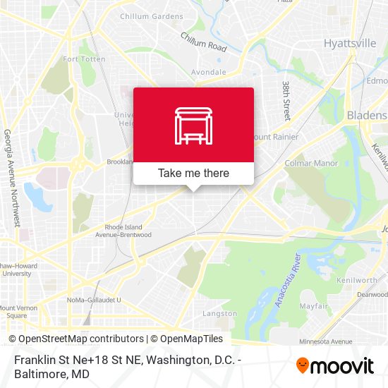 Mapa de Franklin St Ne+18 St NE