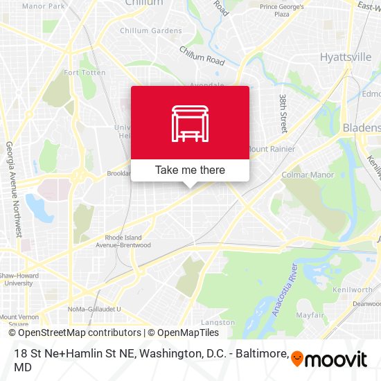 18 St Ne+Hamlin St NE map