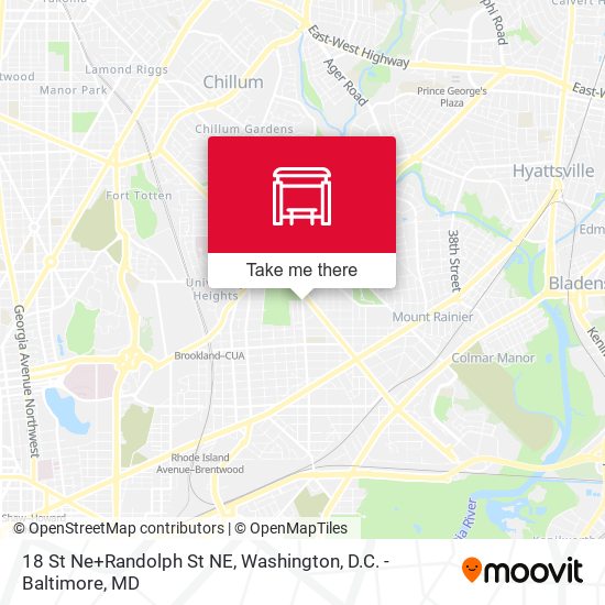 Mapa de 18 St Ne+Randolph St NE