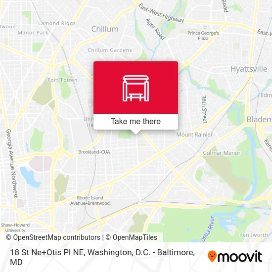 18 St Ne+Otis Pl NE map