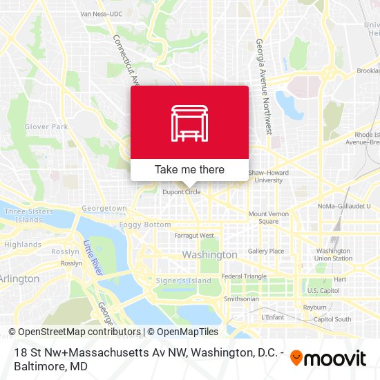 18 St Nw+Massachusetts Av NW map