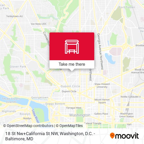 18 St Nw+California St NW map