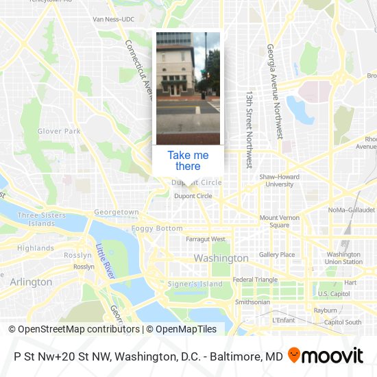 P St Nw+20 St NW map