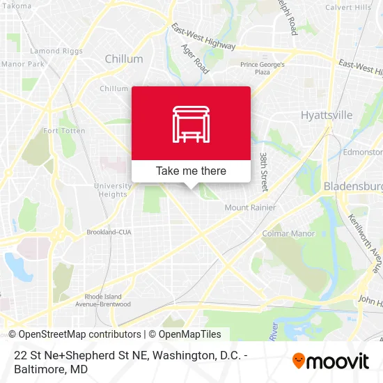 22 St Ne+Shepherd St NE map