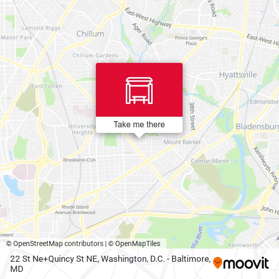 22 St Ne+Quincy St NE map