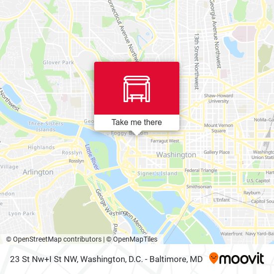 23 St Nw+I St NW map