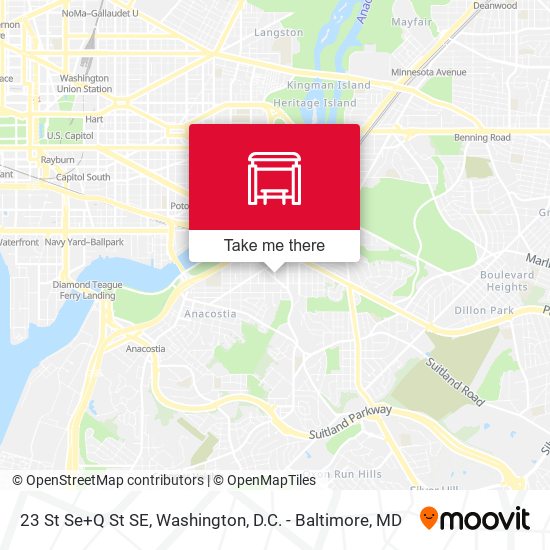 23 St Se+Q St SE map
