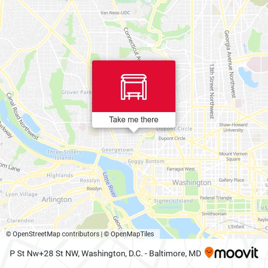 Mapa de P St Nw+28 St NW