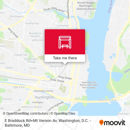 E Braddock Rd+Mt Vernon Av map