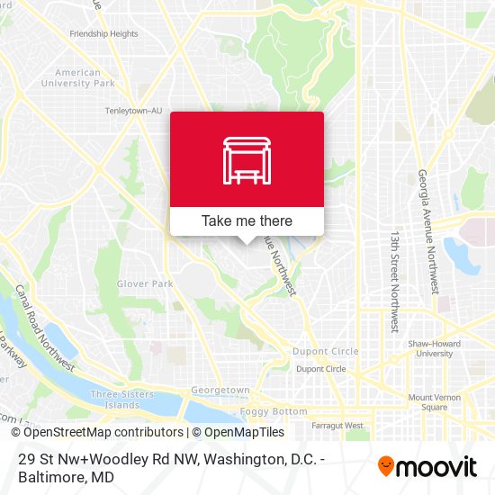 Mapa de 29 St Nw+Woodley Rd NW