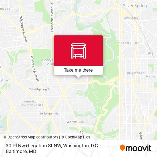 30 Pl Nw+Legation St NW map