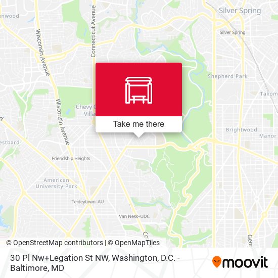 Mapa de 30 Pl Nw+Legation St NW