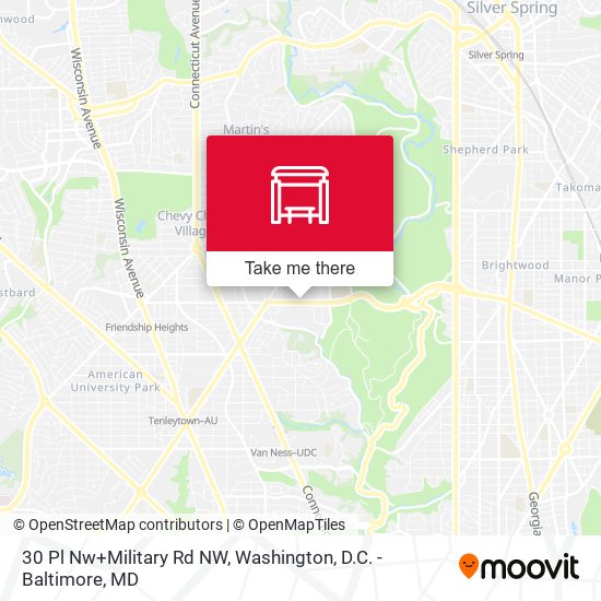 30 Pl Nw+Military Rd NW map