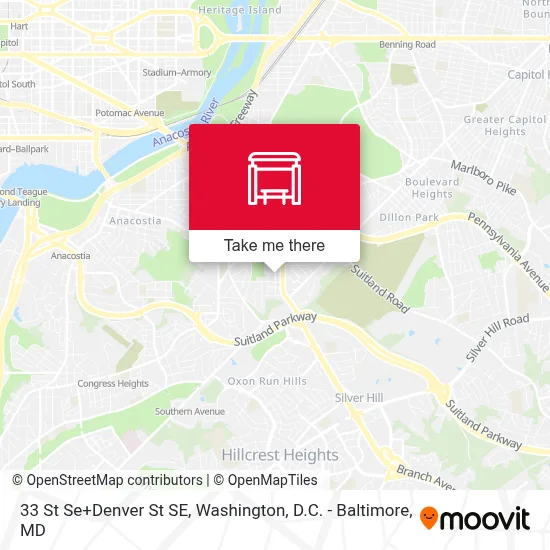 33 St Se+Denver St SE map