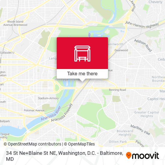 Mapa de 34 St Ne+Blaine St NE