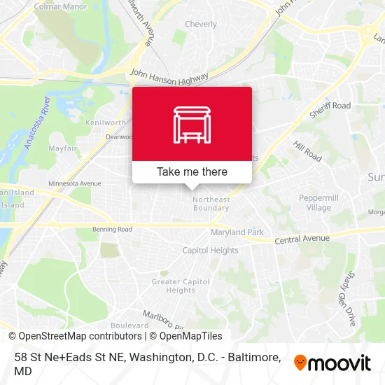 58 St Ne+Eads St NE map