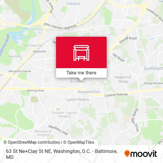 63 St Ne+Clay St NE map