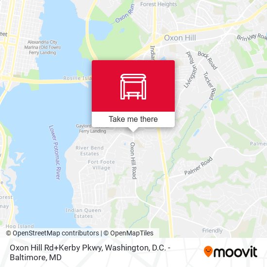 Mapa de Oxon Hill Rd+Kerby Pkwy