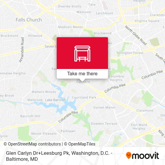 Glen Carlyn Dr+Leesburg Pk map