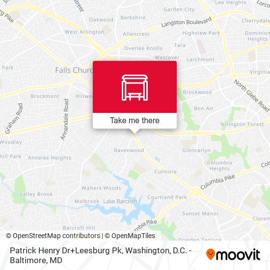 Patrick Henry Dr+Leesburg Pk map