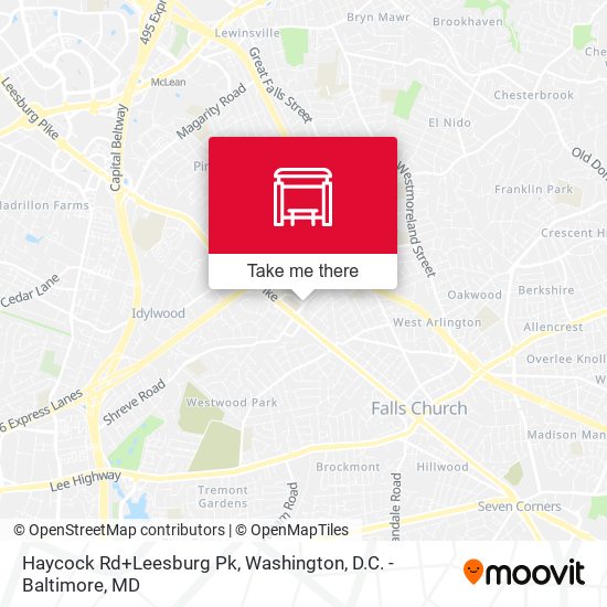 Haycock Rd+Leesburg Pk map