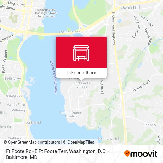 Ft Foote Rd+E Ft Foote Terr map