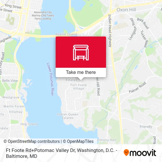 Ft Foote Rd+Potomac Valley Dr map
