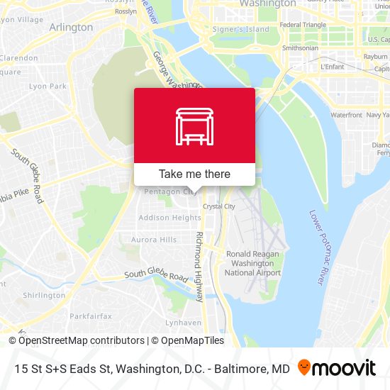 Mapa de 15 St S+S Eads St