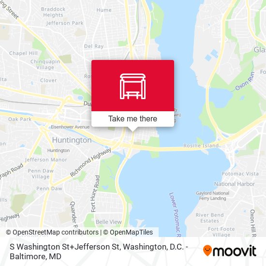 S Washington St+Jefferson St map