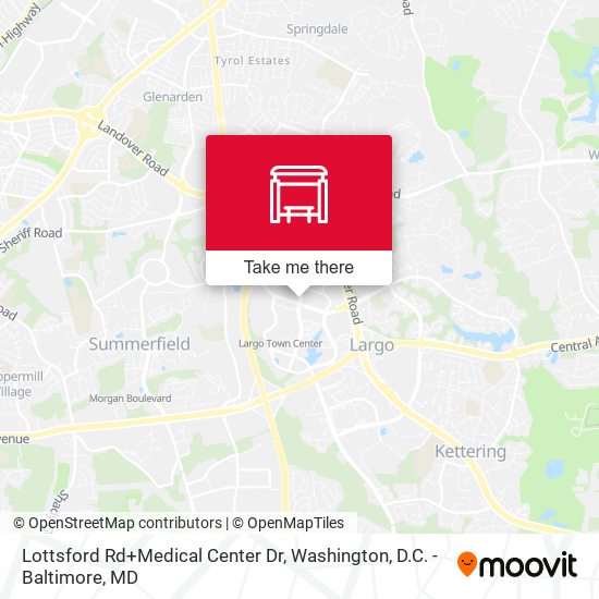 Mapa de Lottsford Rd+Medical Center Dr