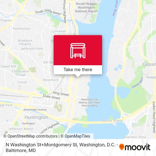 N Washington St+Montgomery St map