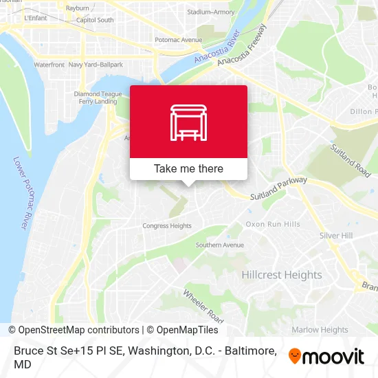 Bruce St Se+15 Pl SE map