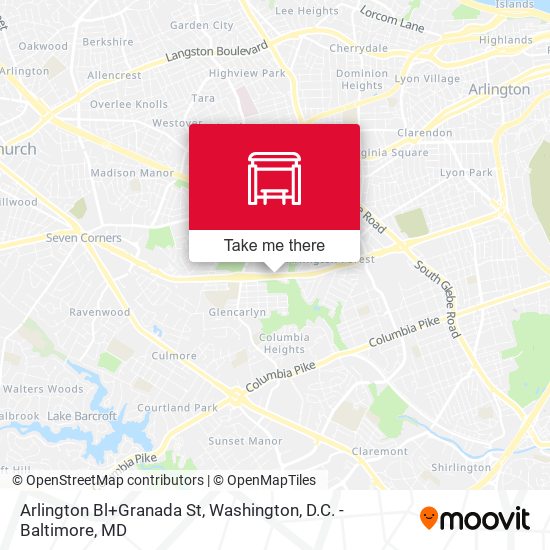 Mapa de Arlington Bl+Granada St