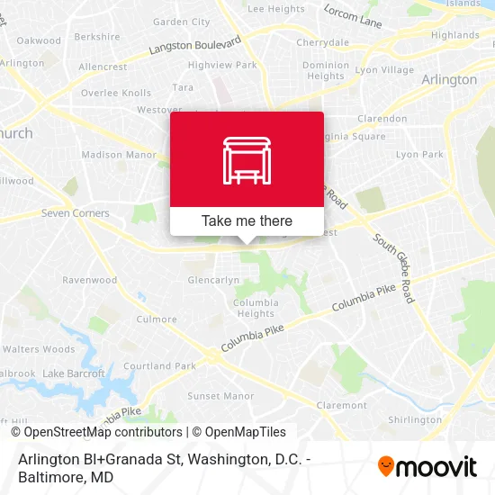 Arlington Bl+Granada St map