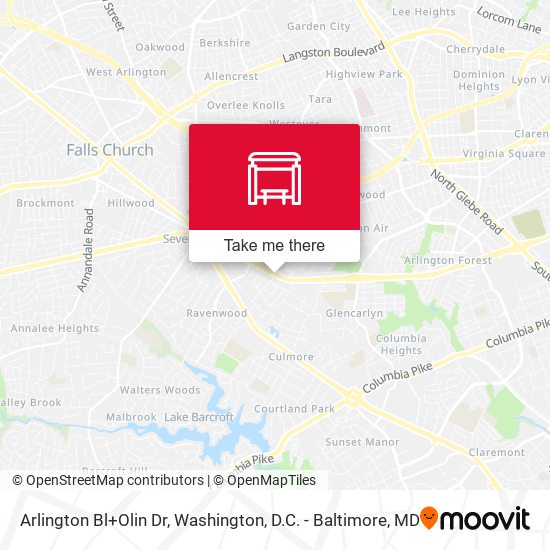 Mapa de Arlington Bl+Olin Dr