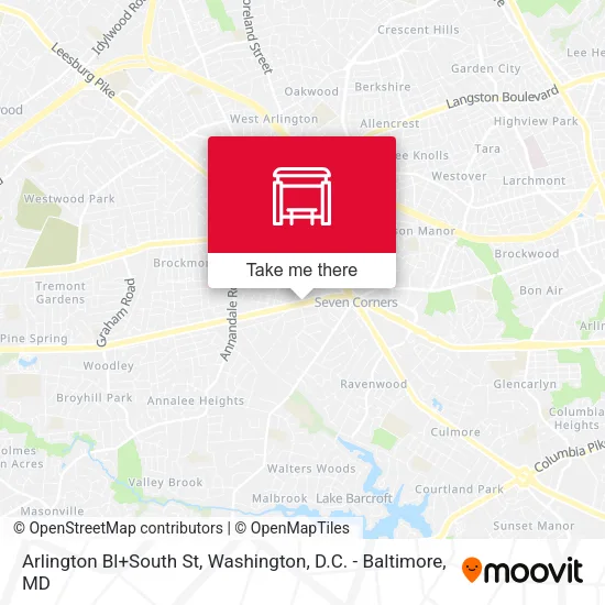 Arlington Bl+South St map