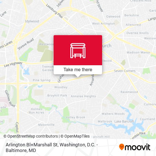 Arlington Bl+Marshall St map