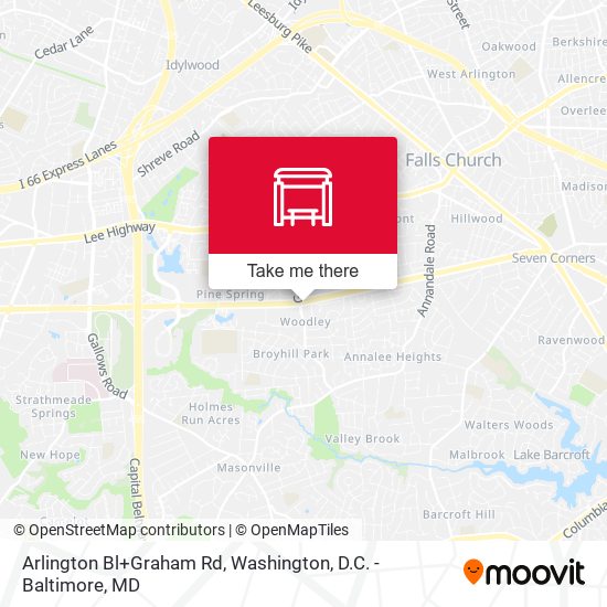 Arlington Bl+Graham Rd map