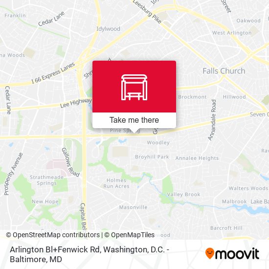 Mapa de Arlington Bl+Fenwick Rd