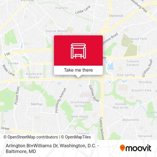 Arlington Bl+Williams Dr map