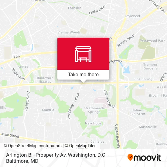 Arlington Bl+Prosperity Av map