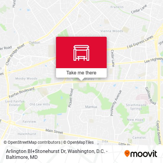 Arlington Bl+Stonehurst Dr map