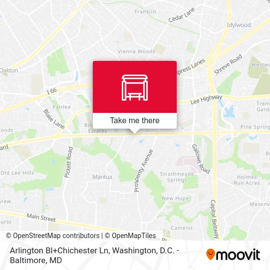 Arlington Bl+Chichester Ln map