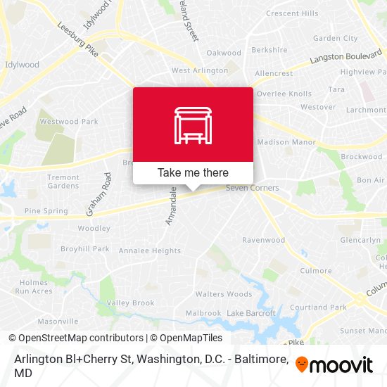 Arlington Bl+Cherry St map