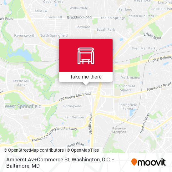Amherst Av+Commerce St map