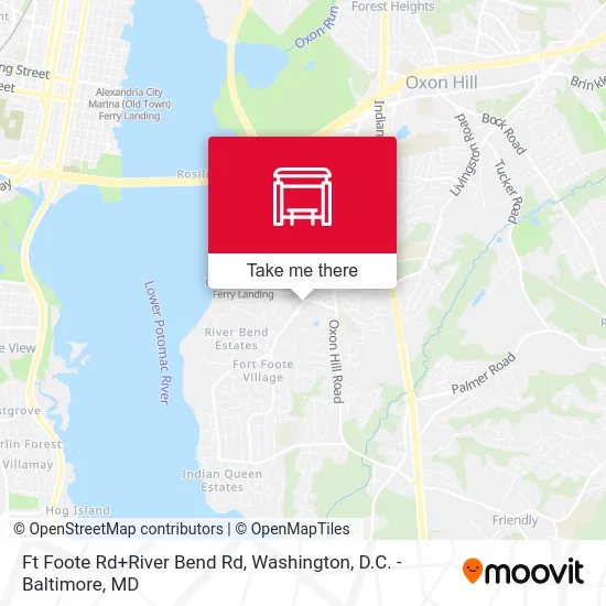 Ft Foote Rd+River Bend Rd map