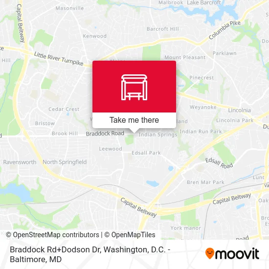 Braddock Rd+Dodson Dr map