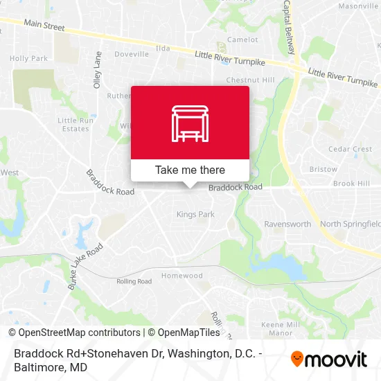 Braddock Rd+Stonehaven Dr map