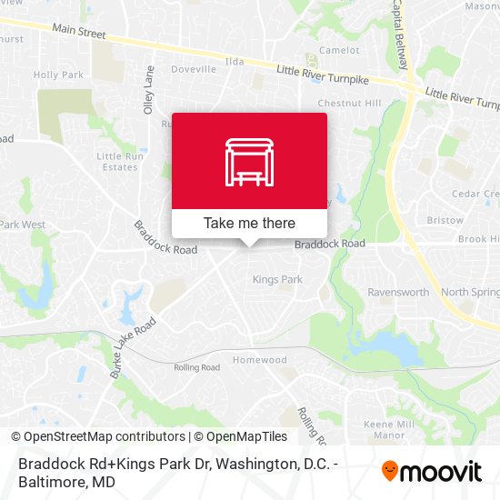 Mapa de Braddock Rd+Kings Park Dr